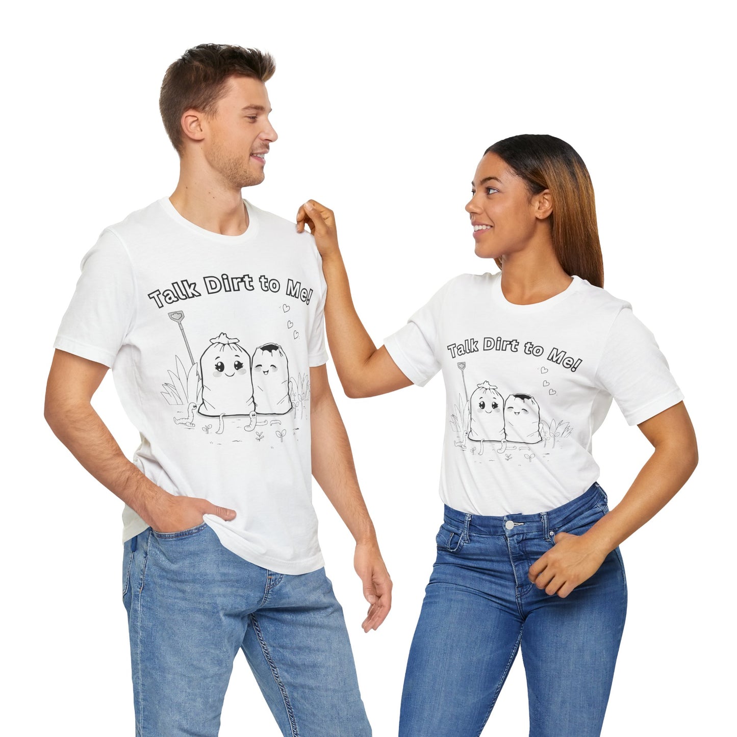 T-Shirt: Funny Soil Bags Flirting 'Talk Dirt To Me' Design