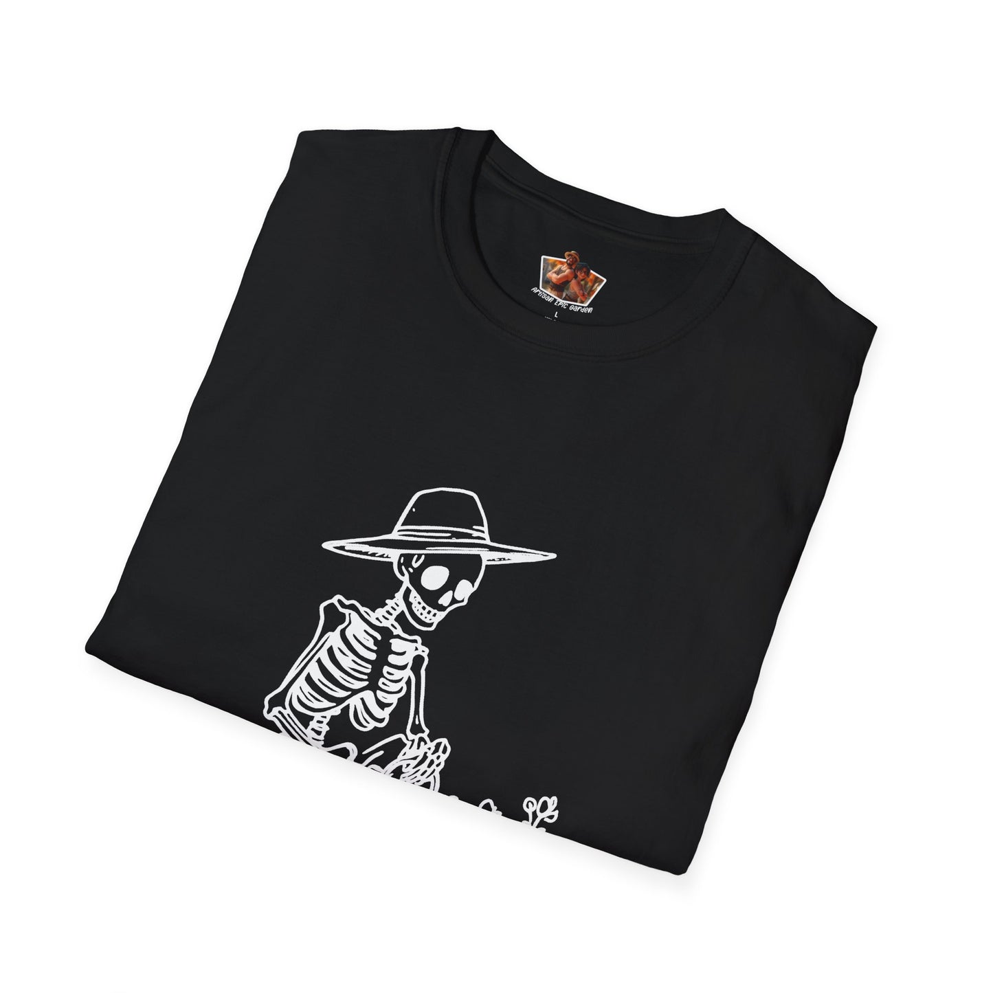 Funny Gardening Skeleton T-Shirt - "Just One More Plant" - Unisex Softstyle Tee
