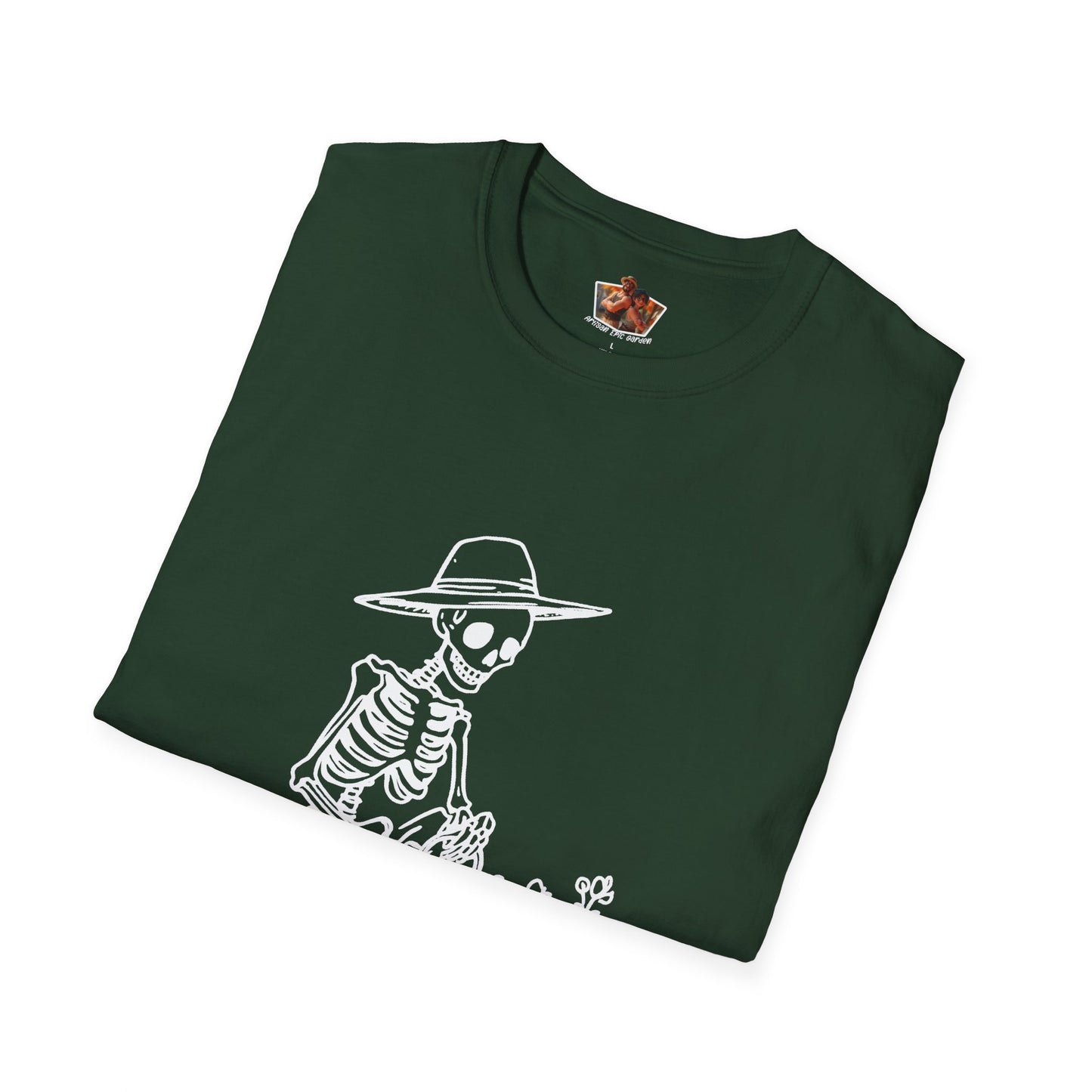 Funny Gardening Skeleton T-Shirt - "Just One More Plant" - Unisex Softstyle Tee