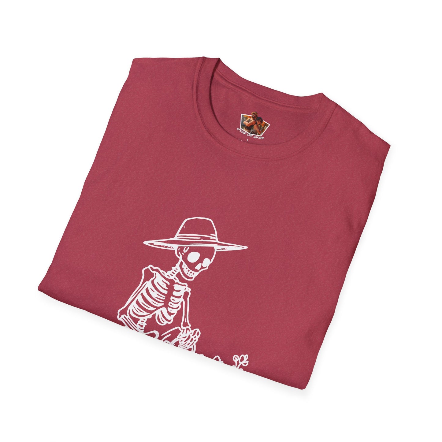 Funny Gardening Skeleton T-Shirt - "Just One More Plant" - Unisex Softstyle Tee