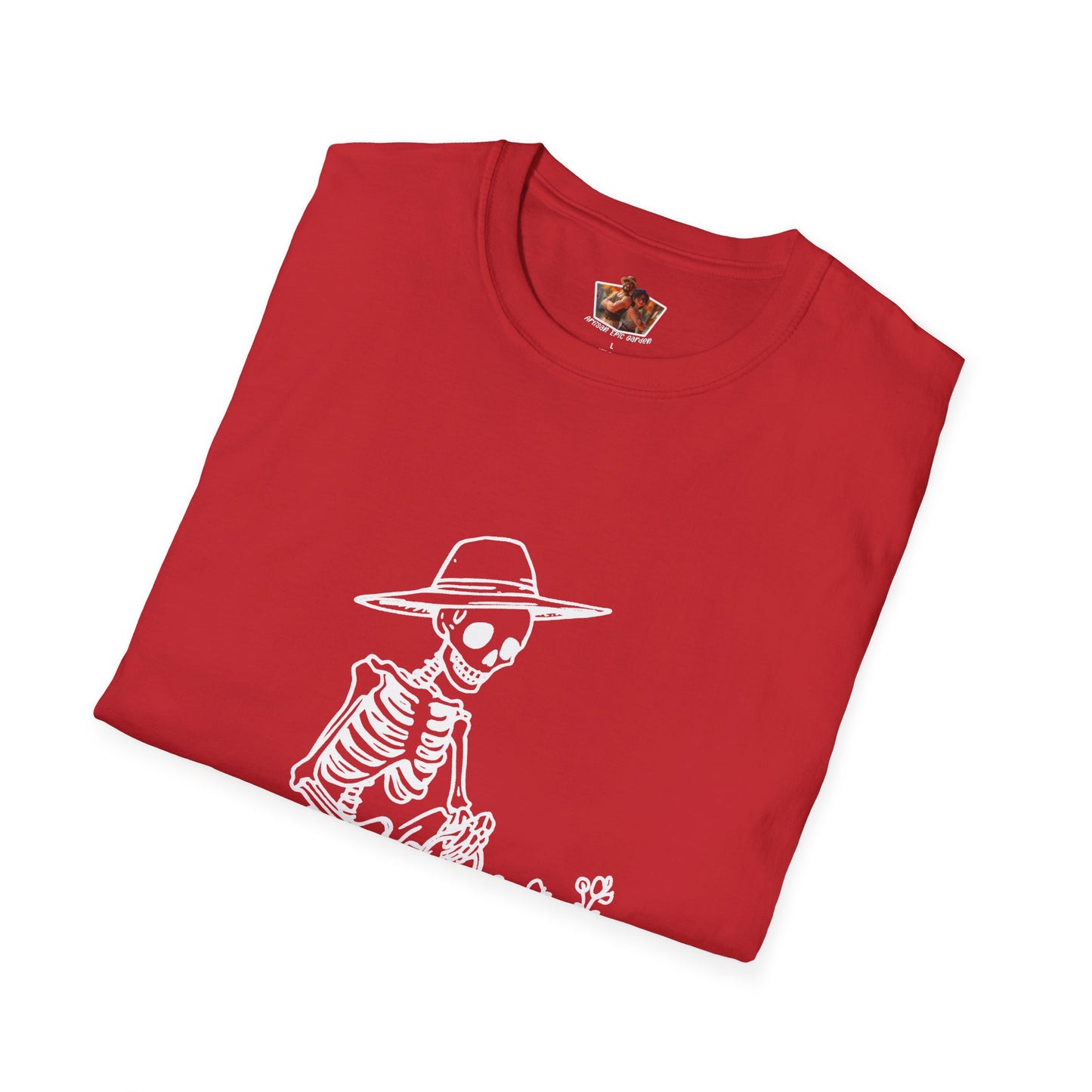 Funny Gardening Skeleton T-Shirt - "Just One More Plant" - Unisex Softstyle Tee