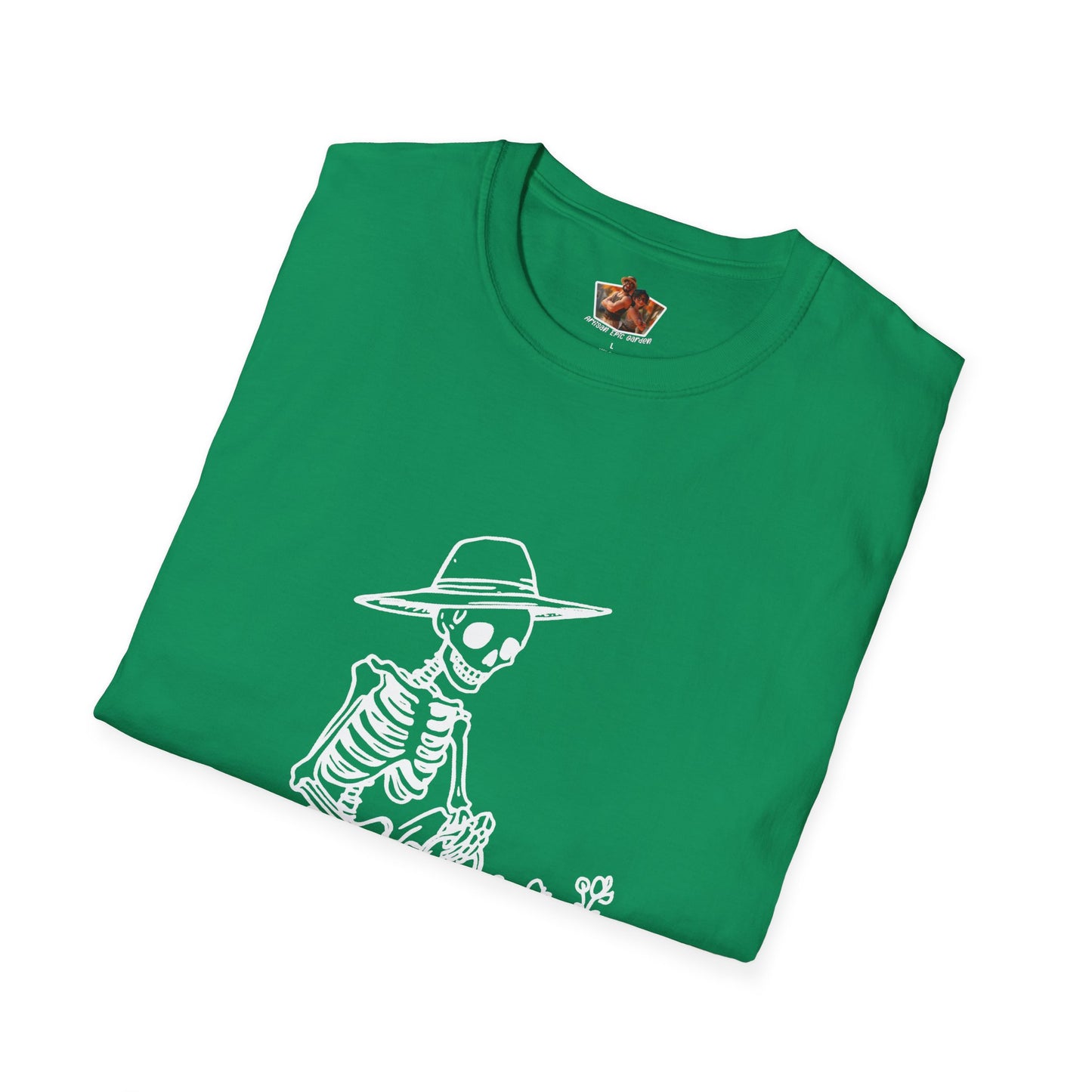 Funny Gardening Skeleton T-Shirt - "Just One More Plant" - Unisex Softstyle Tee