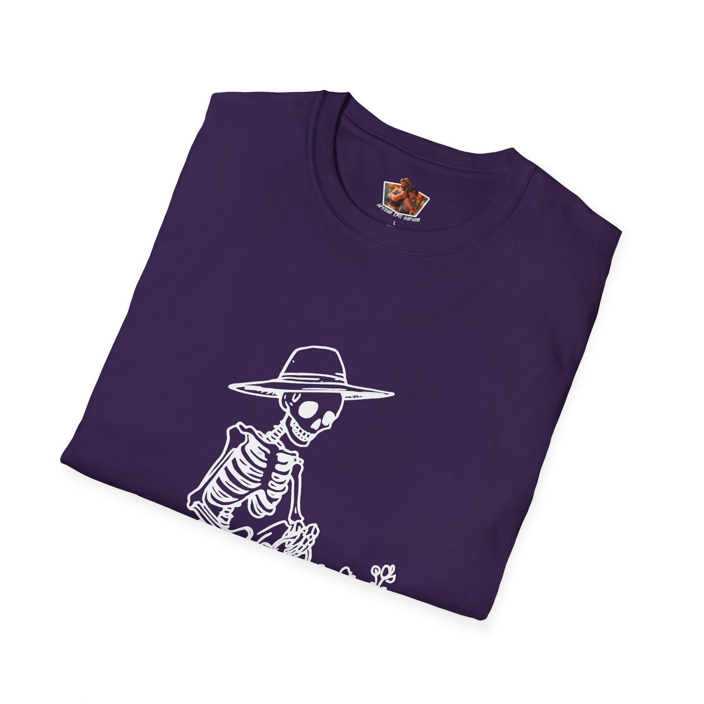 Funny Gardening Skeleton T-Shirt - "Just One More Plant" - Unisex Softstyle Tee